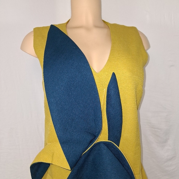 Ina Yellow and Blue Mini Dress Size M L - Picture 11 of 16